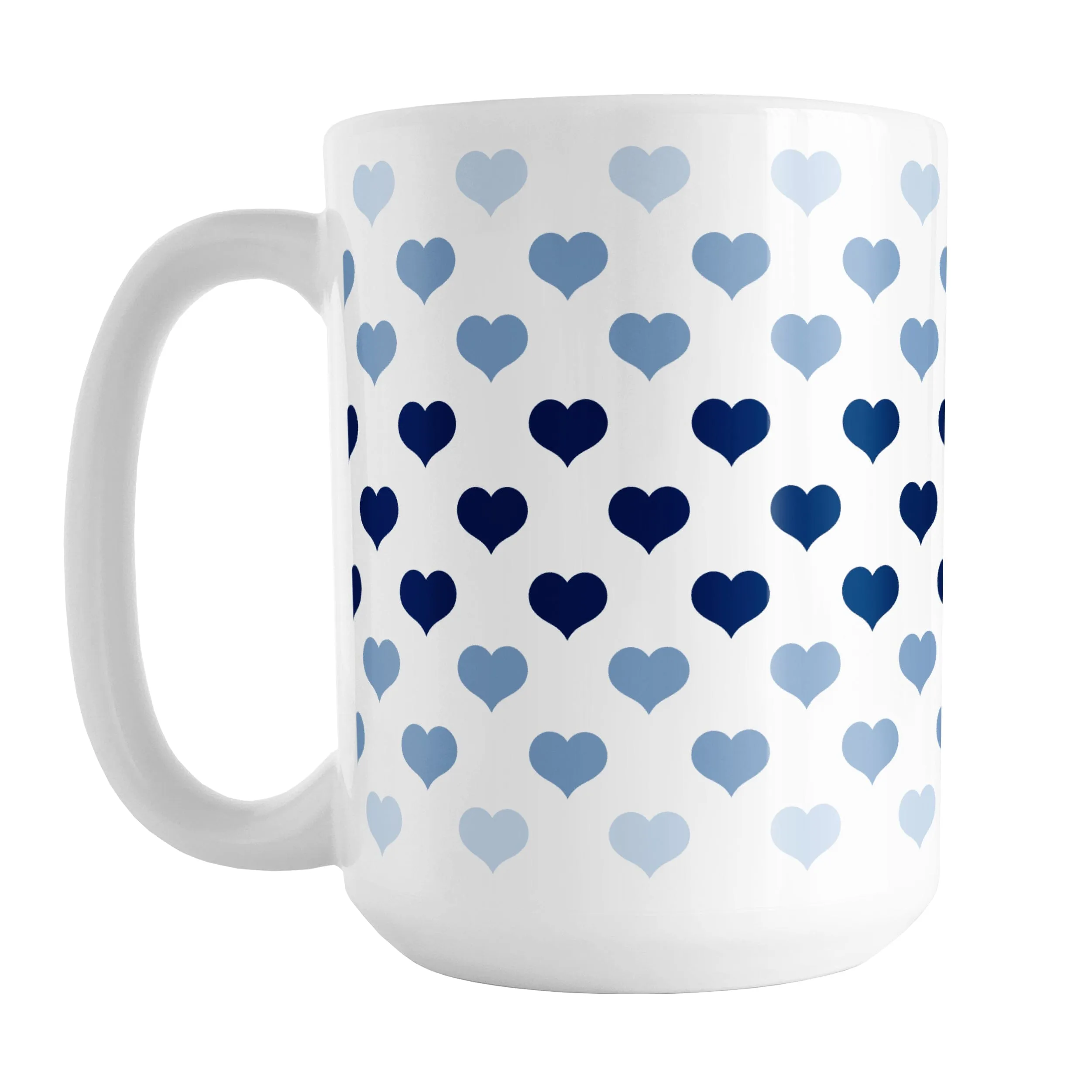 Hearts in Blue Mug