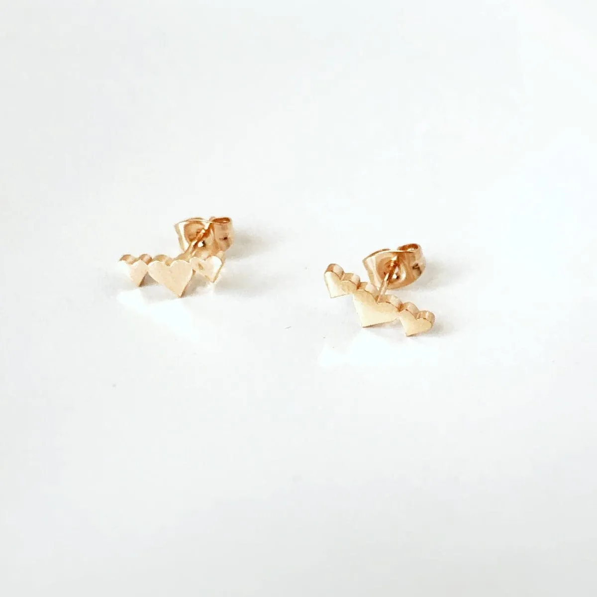 Hearts, Love & Stars Stainless Steel Post Earrings