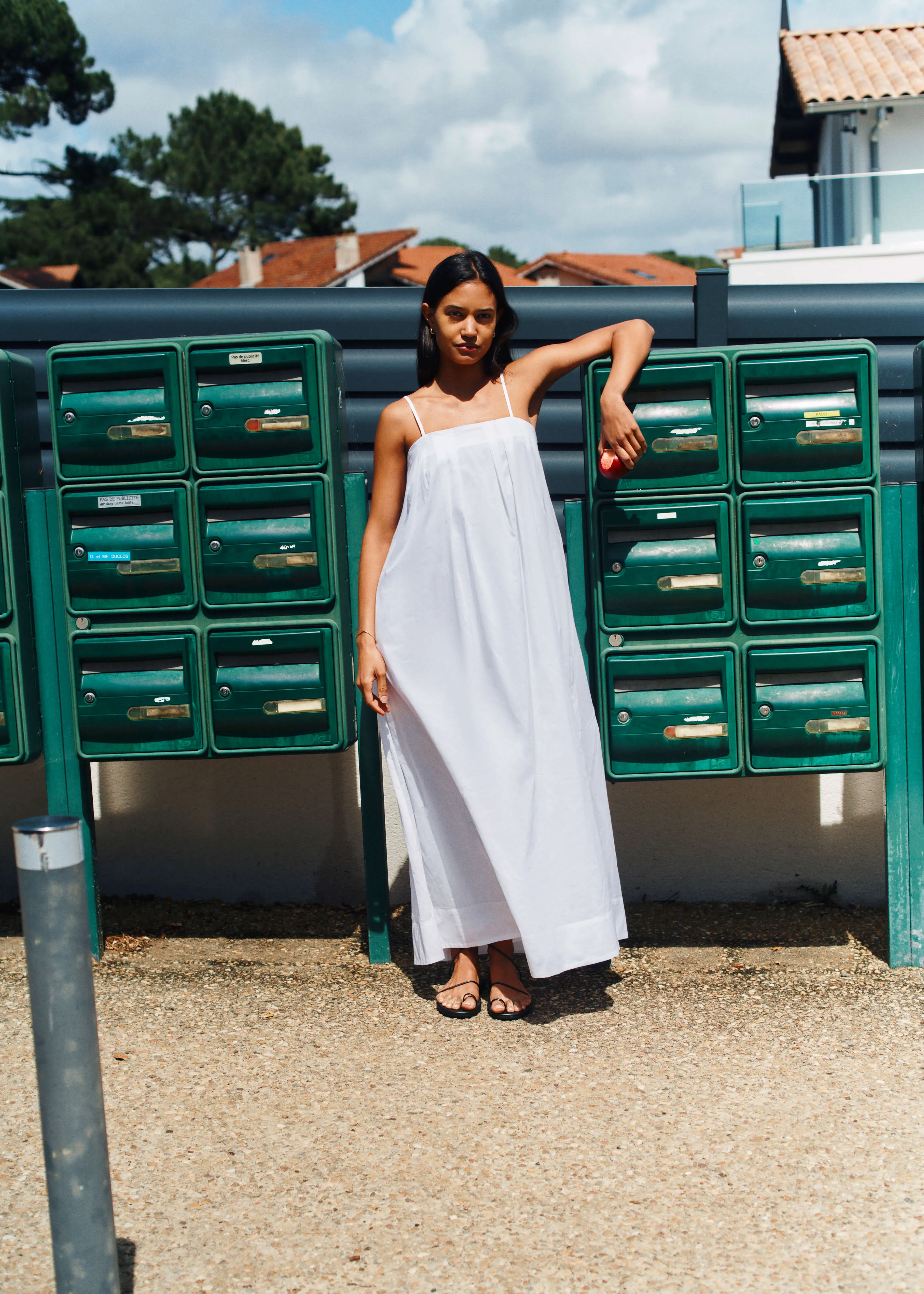 Heather Dress White Lightweight Cotton