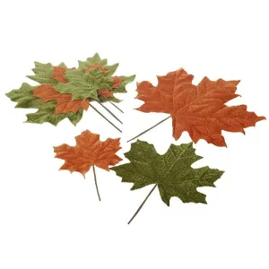 Heaven Sends Set of 6 Green & Brown Autumnal Leaves