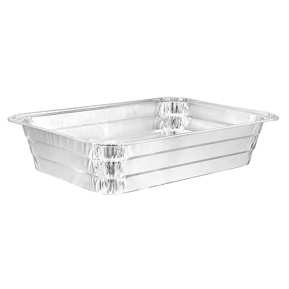 Heavy Duty Aluminum Foil 2.25lb Oblong Pan with Foil Lid 8.75" L X 6.25" W X 1.75" D