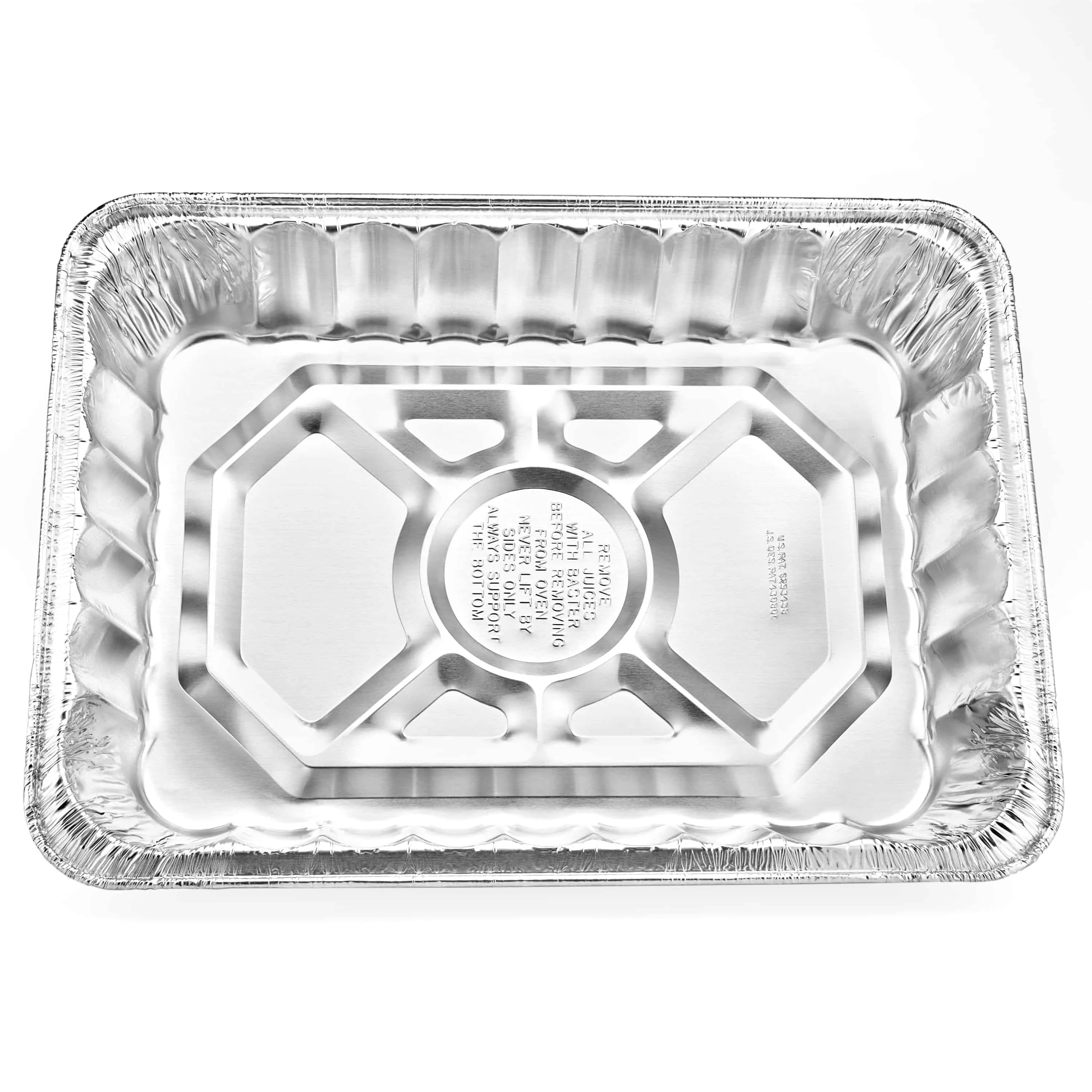 Heavy Duty Aluminum Foil Large Rectangular Rack Roaster 17.75" L X 13.125" W X 2.375" D [100 Count]