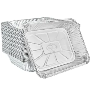 Heavy Duty Aluminum Foil Large Rectangular Rack Roaster 17.75" L X 13.125" W X 2.375" D [100 Count]