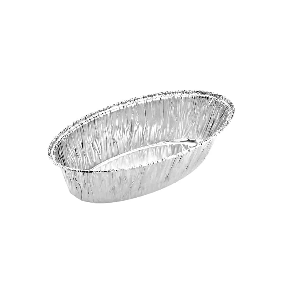 Heavy Duty Aluminum Foil Medium Oval Baking Pan 8.75" L X 4.25" W X 2.5" D [360 Count]