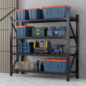 Heavy-Duty Garage Shelving Unit, Industrial Steel, 4 Tiers - Giantz