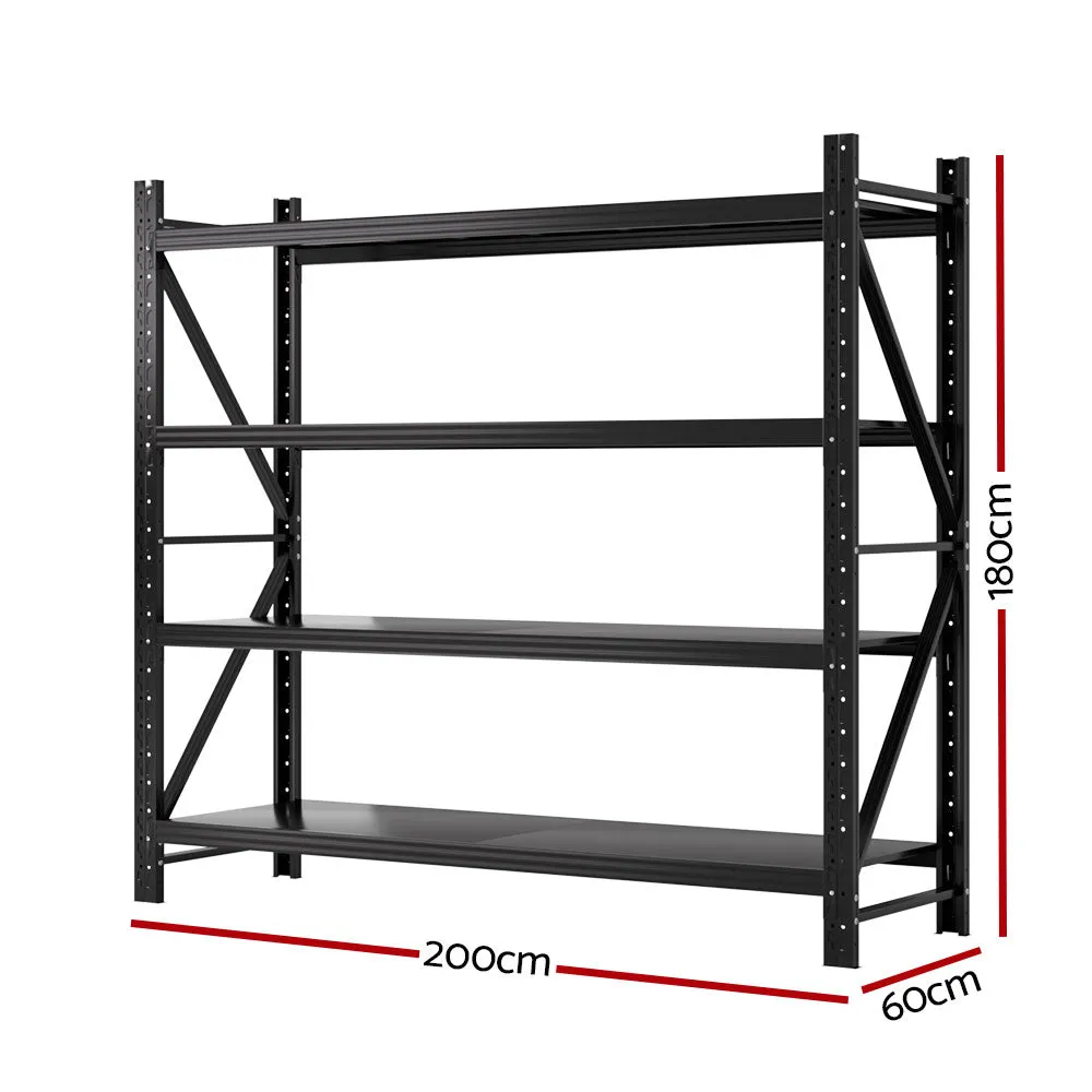 Heavy-Duty Garage Shelving Unit, Industrial Steel, 4 Tiers - Giantz