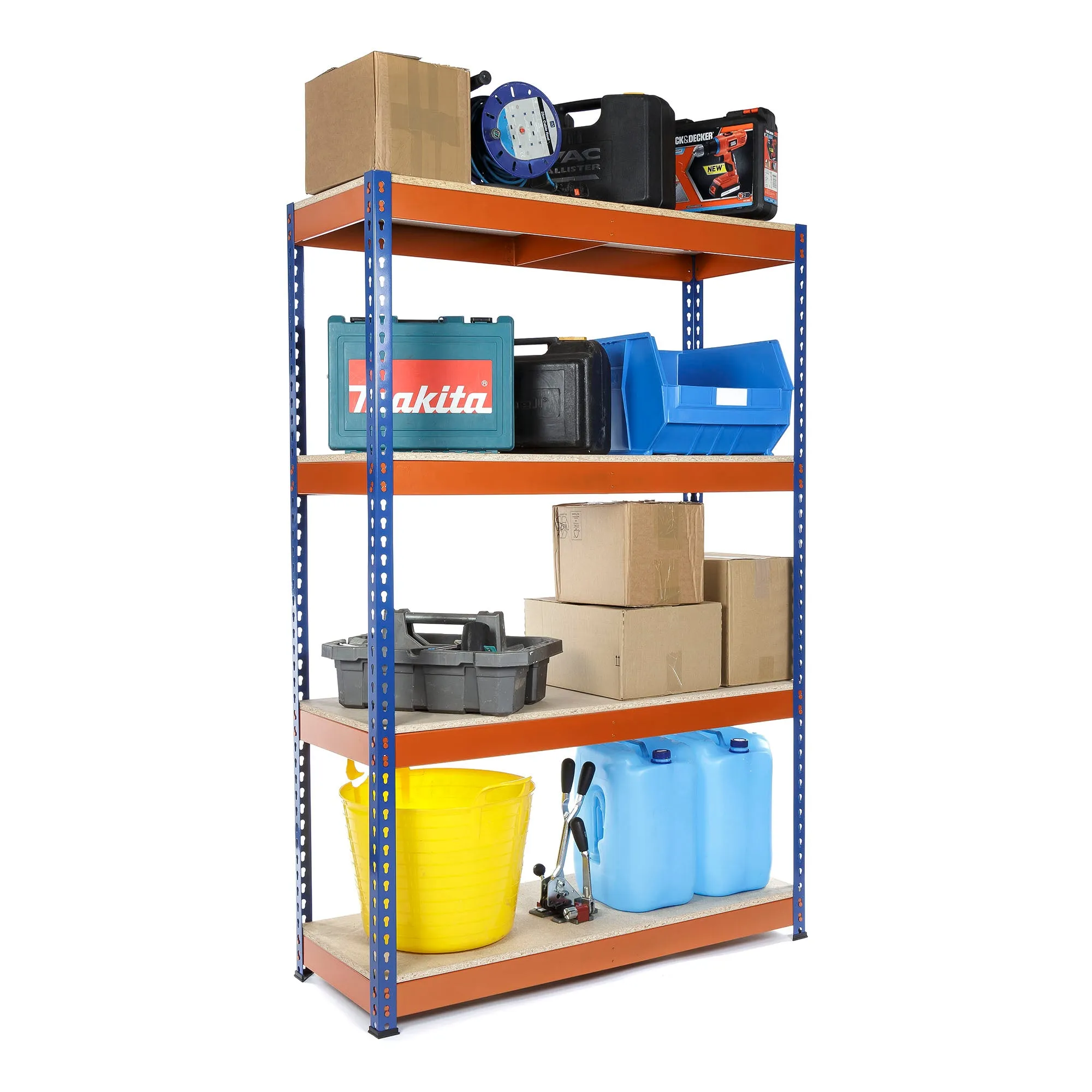 Heavy Duty Industrial Shelving Unit 4 Levels - 1800mm H x 1200mm W x 450mm D - 400KG's UDL Per Shelf