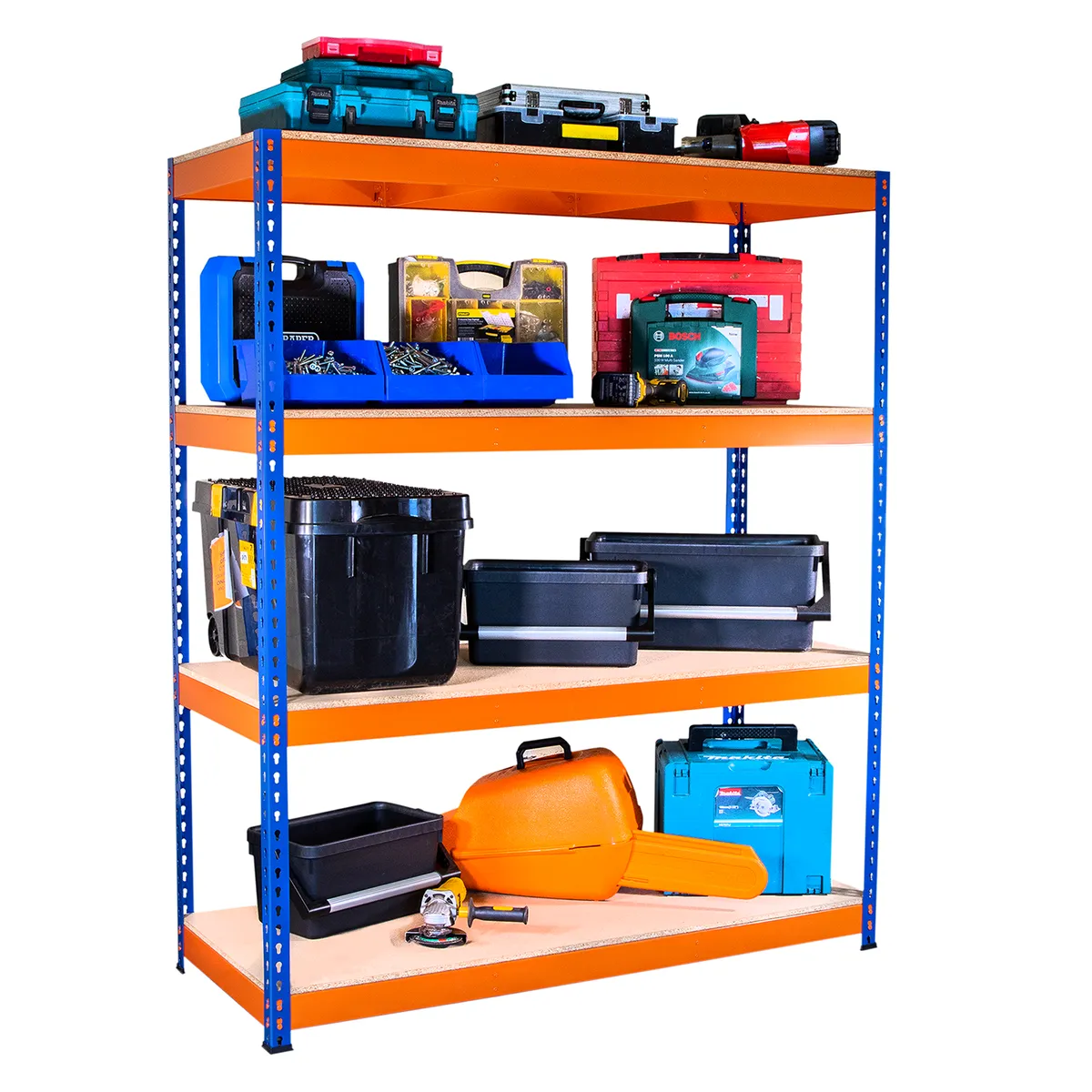 Heavy Duty Industrial Shelving Unit 4 Levels - 1800mm H x 1500mm W x 450mm D - 400KG's UDL Per Shelf