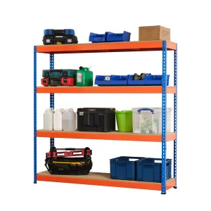 Heavy Duty Industrial Shelving Unit 4 Levels - 1800mm H x 1500mm W x 600mm D - 400KG's UDL Per Shelf