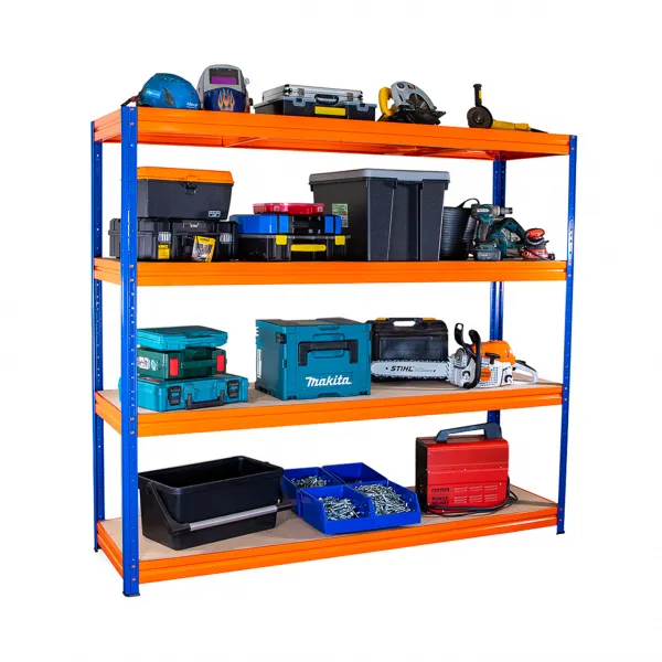 Heavy Duty Industrial Shelving Unit 4 Levels - 1800mm H x 1800mm W x 600mm D - 400KG's UDL Per Shelf