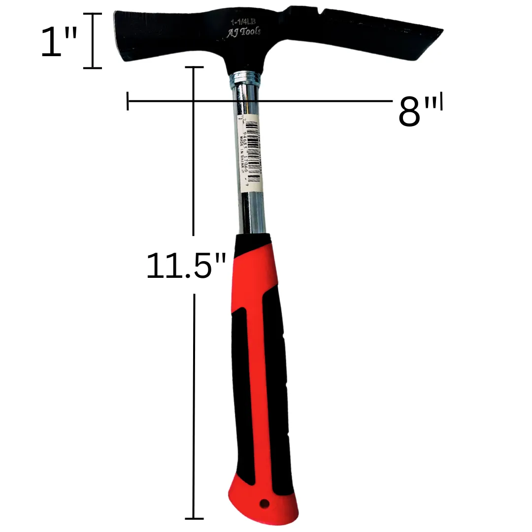 Heavy-Duty Mason Hammer with Steel Tub Handle