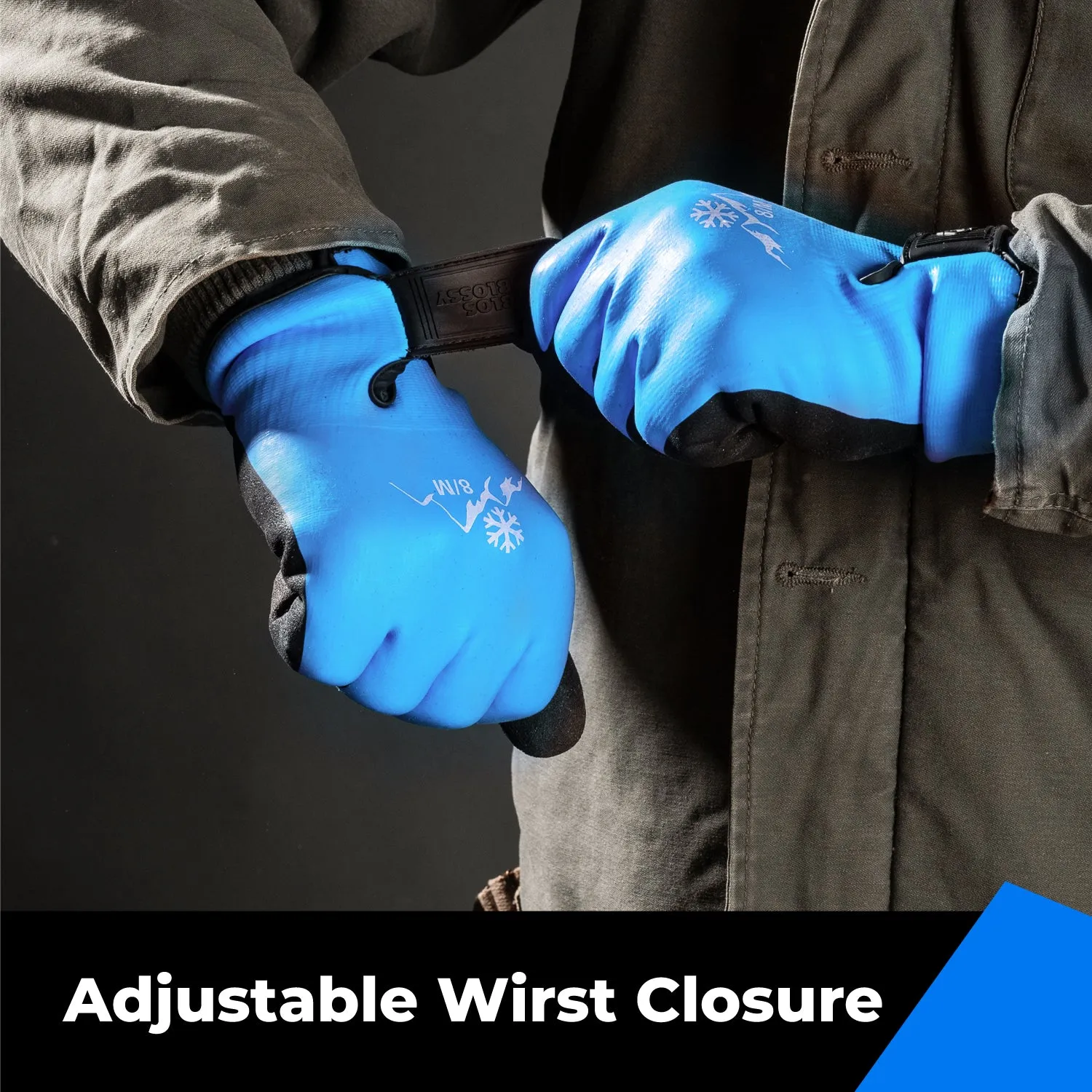 Heavy Duty Winter Gloves, Latex Fully Soaked, 100% Water Proof, Thermal Insulated Winter Dipped Gloves