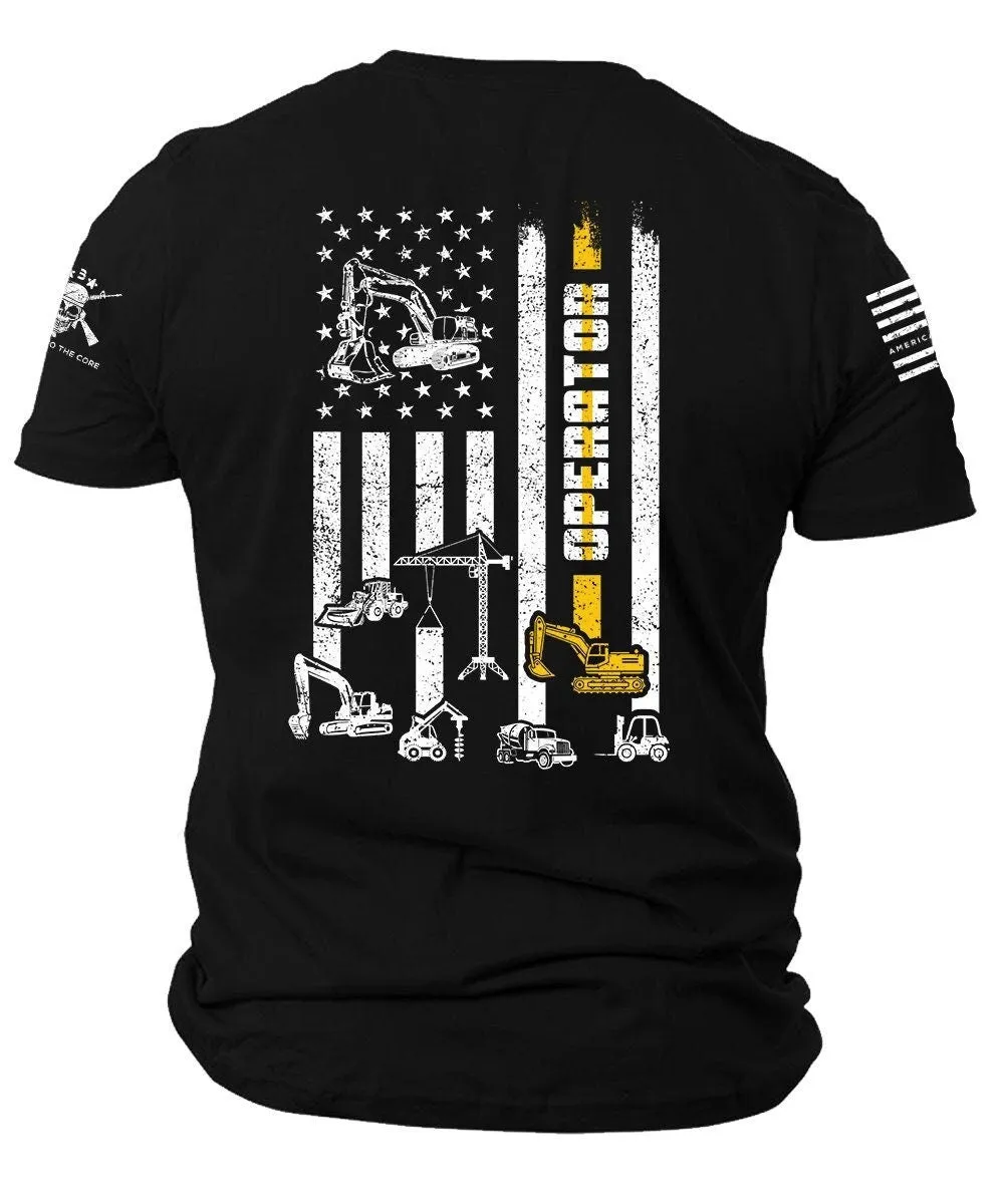 Heavy Equipment Operator Patriotic Shirt | Heavy Equipment | Operator Shirt | Heavy Equipment Operator USA Flag Shirt