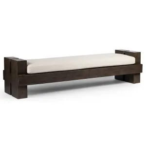 Heavy Wood Accent Bench, Alcala Cream