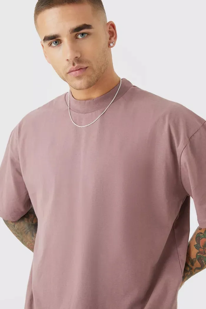 Heavyweight Oversize Solid T-Shirt Mauve