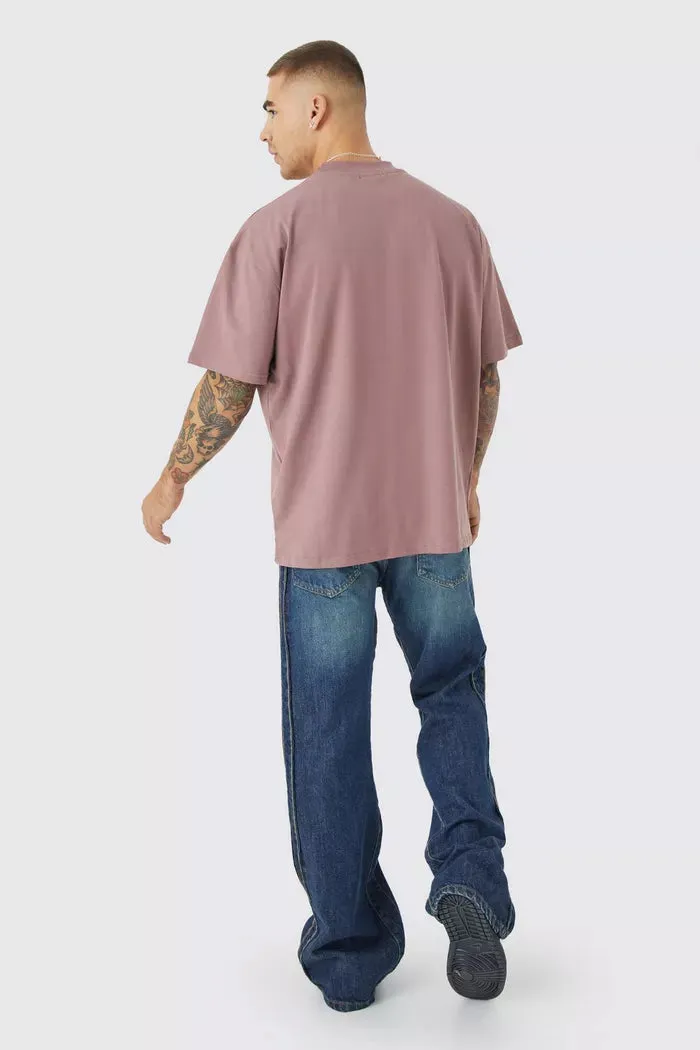 Heavyweight Oversize Solid T-Shirt Mauve