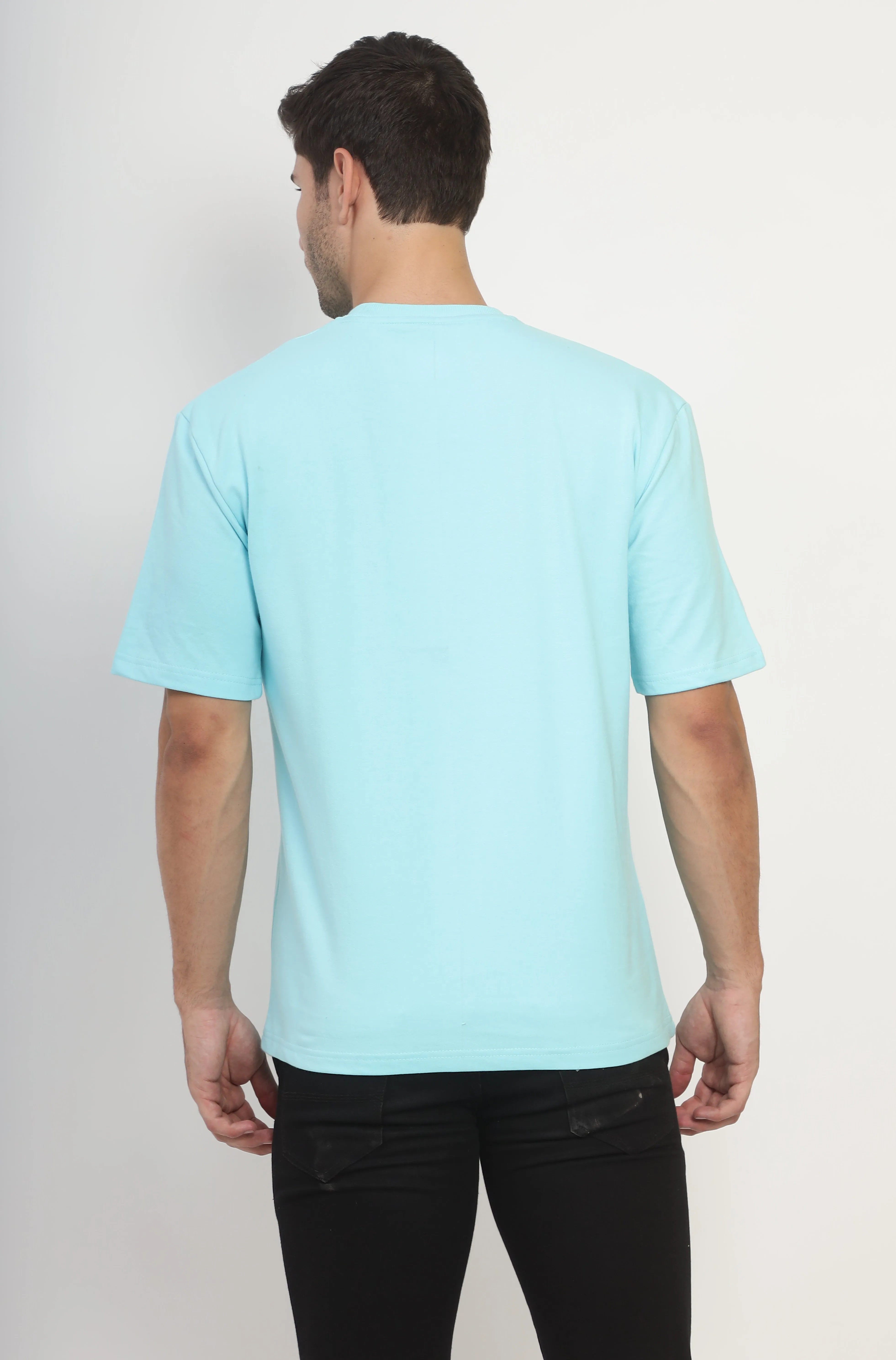 Heavyweight Oversize Solid T-Shirt Ocean Blue