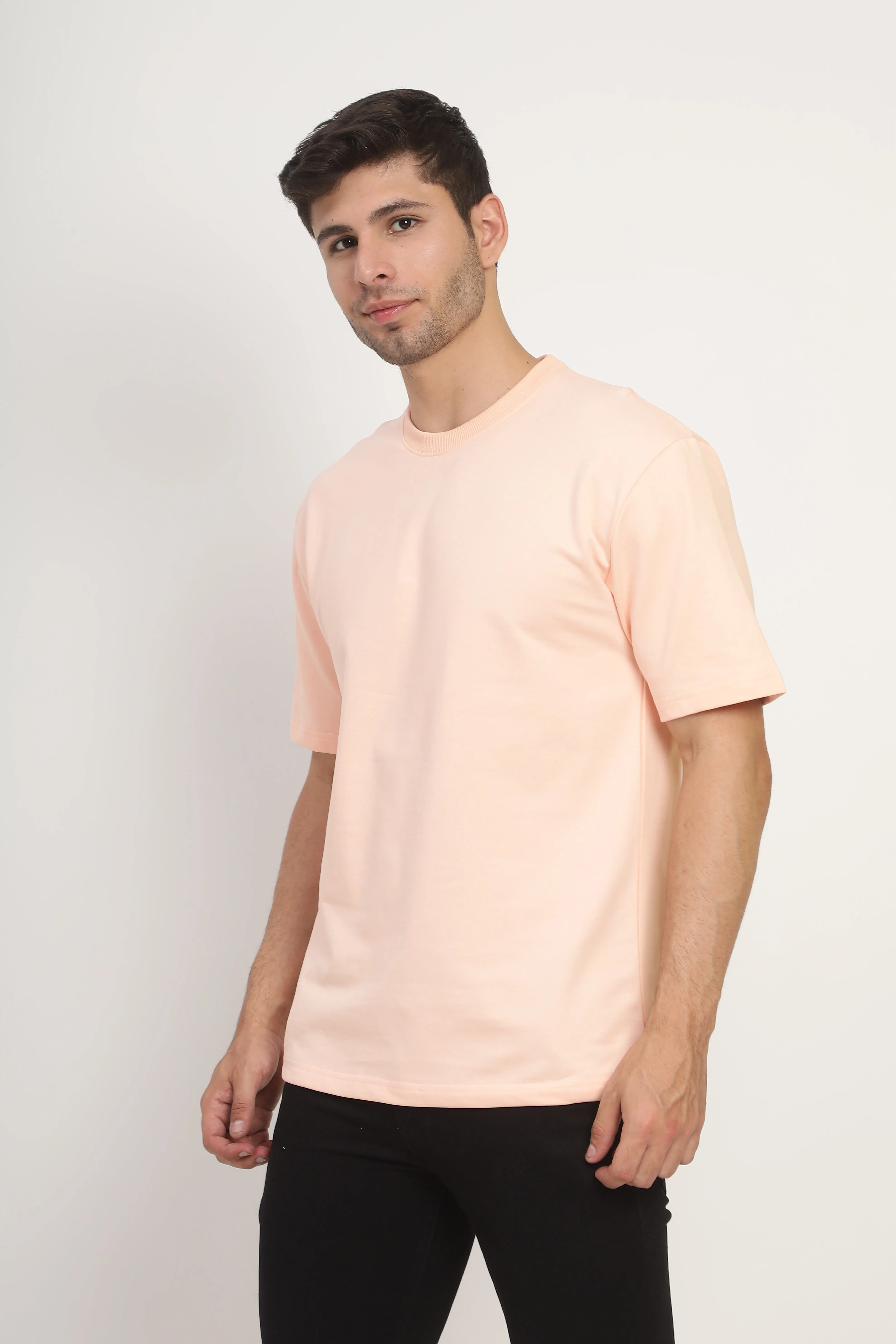 Heavyweight Oversize Solid T-Shirt Peach