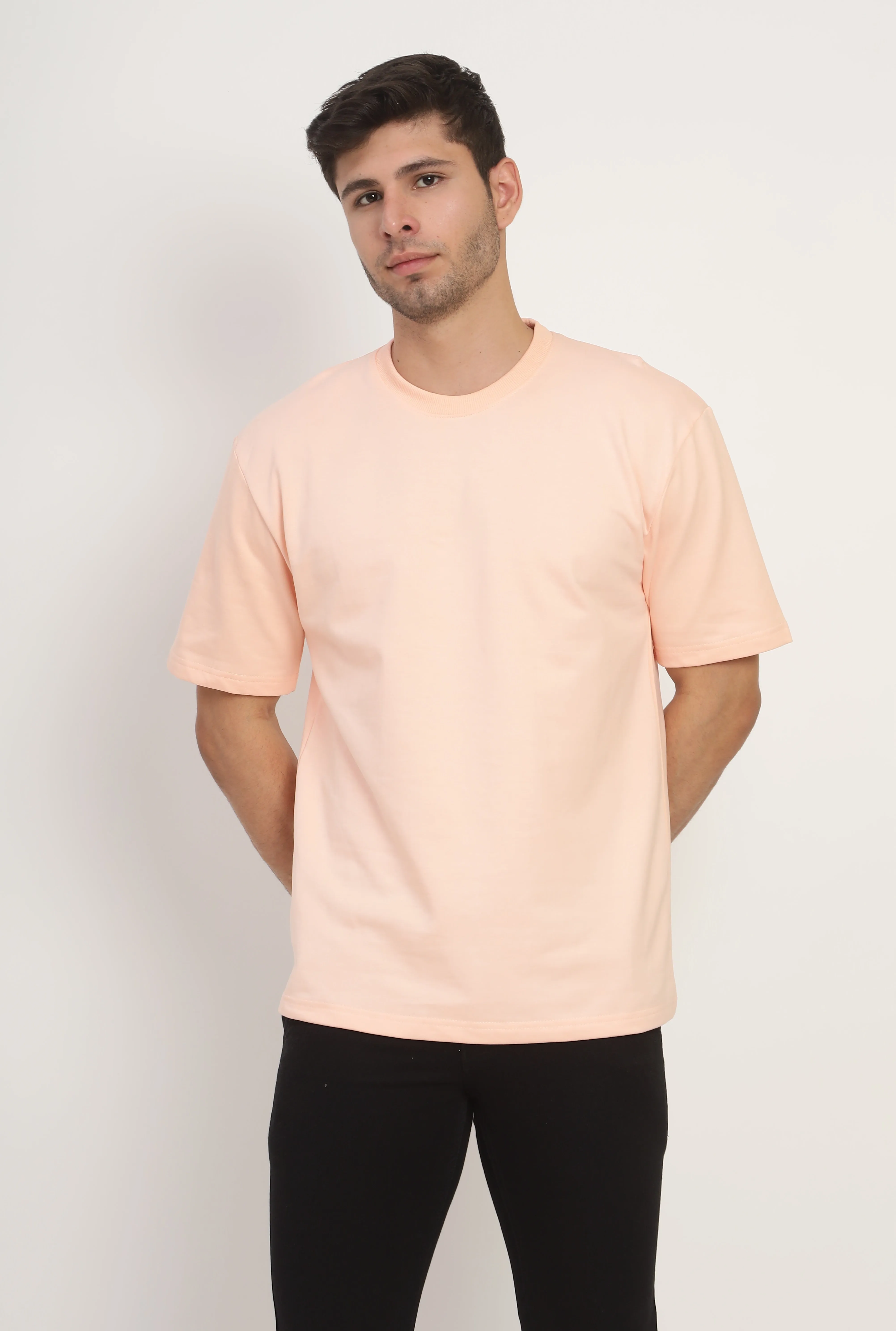 Heavyweight Oversize Solid T-Shirt Peach