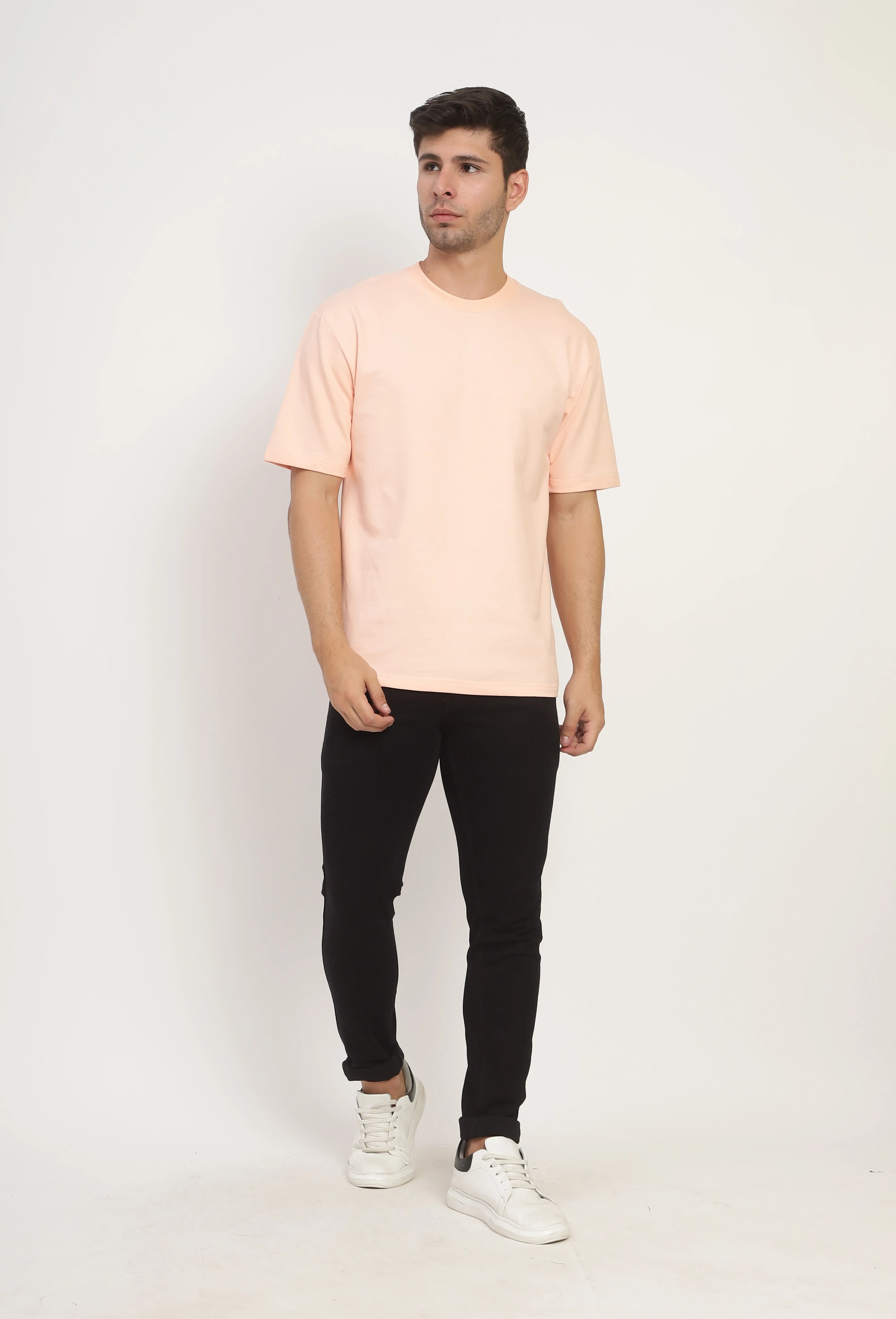 Heavyweight Oversize Solid T-Shirt Peach