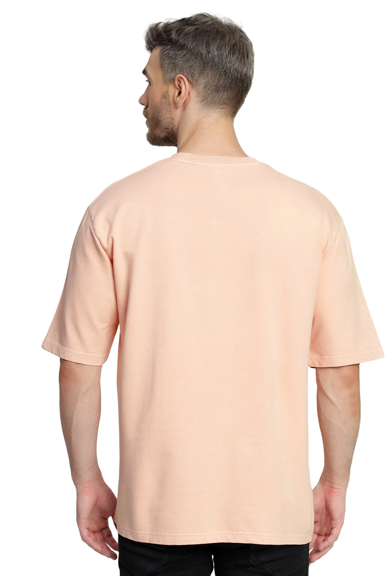 Heavyweight Oversize Stone Washed T-Shirt Pastel Peach