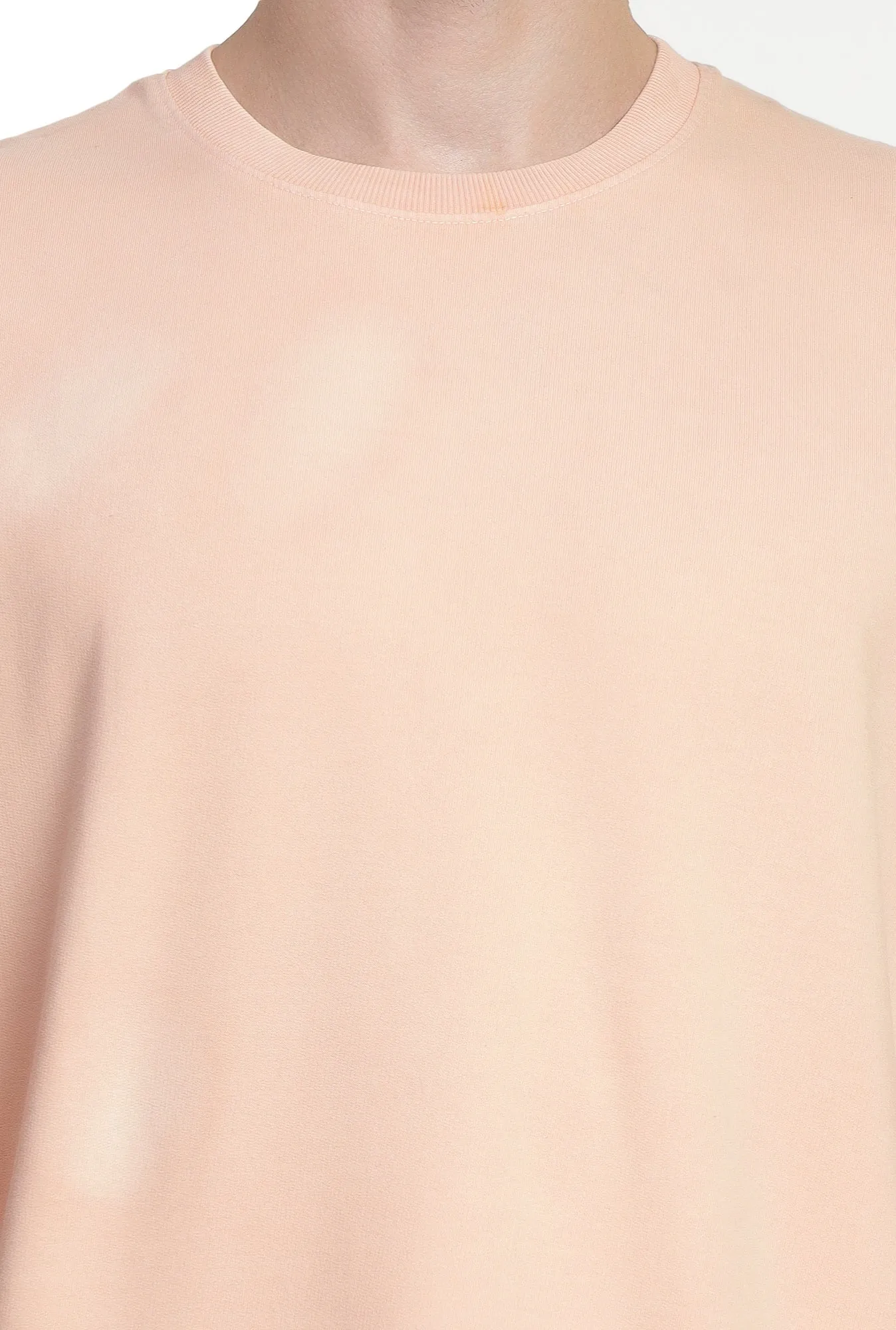 Heavyweight Oversize Stone Washed T-Shirt Pastel Peach