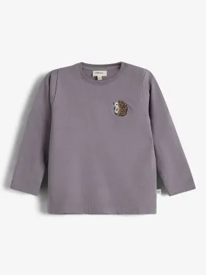 Hedgie Long Sleeve T-shirt - Little - Dusty Purple