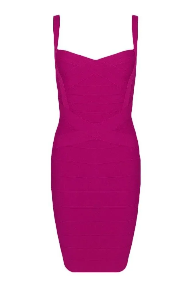 Heidi Bandage Mini Dress - Magenta Pink