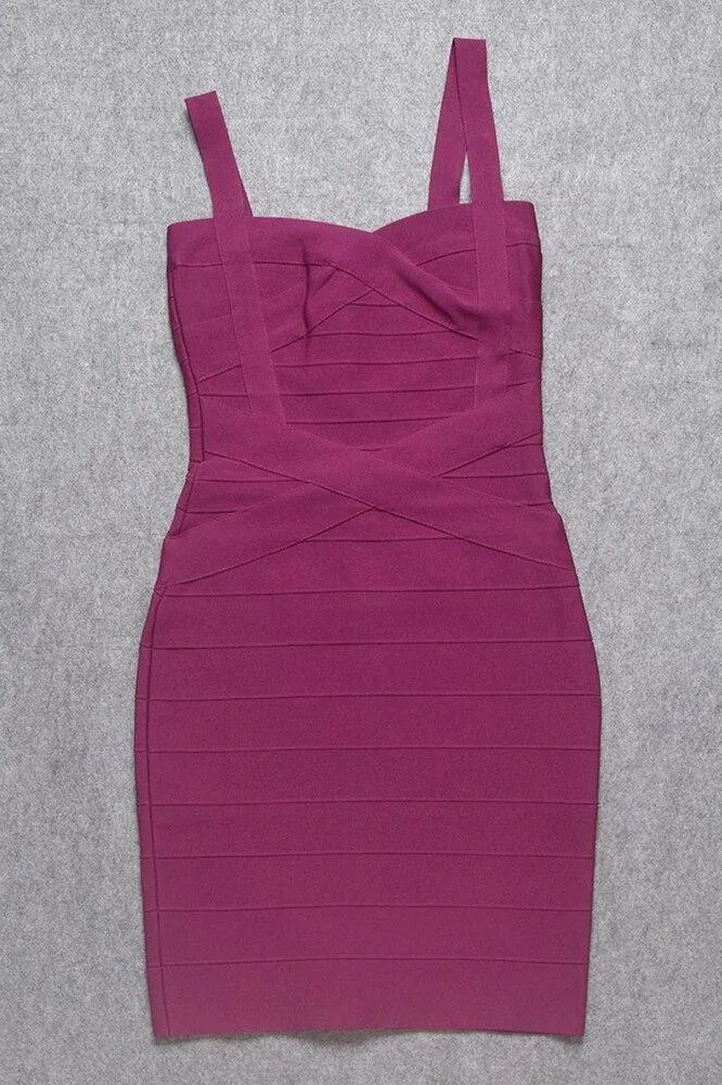 Heidi Bandage Mini Dress - Magenta Pink