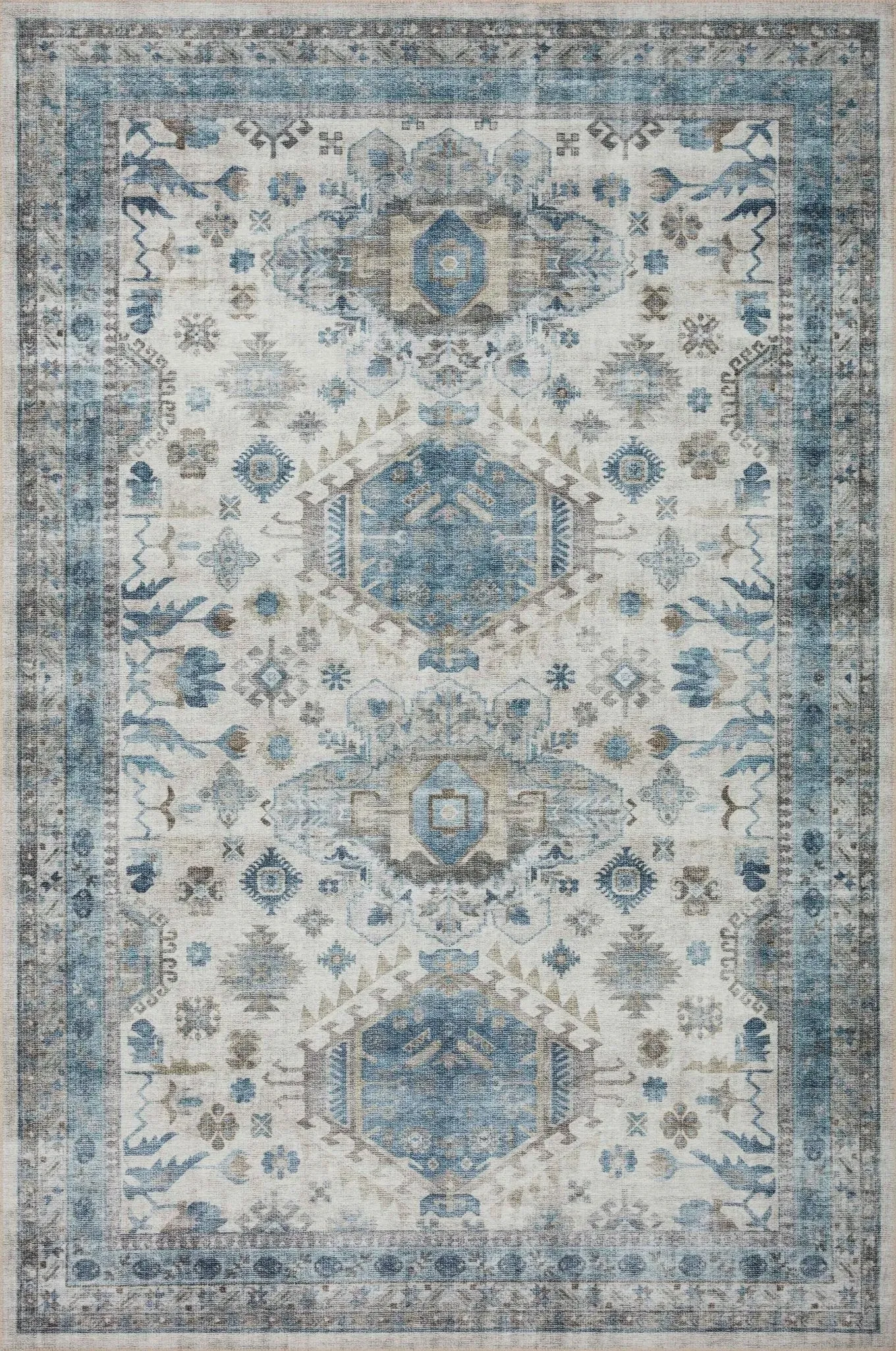 Heidi HEI-04 Ivory/Ocean Rug