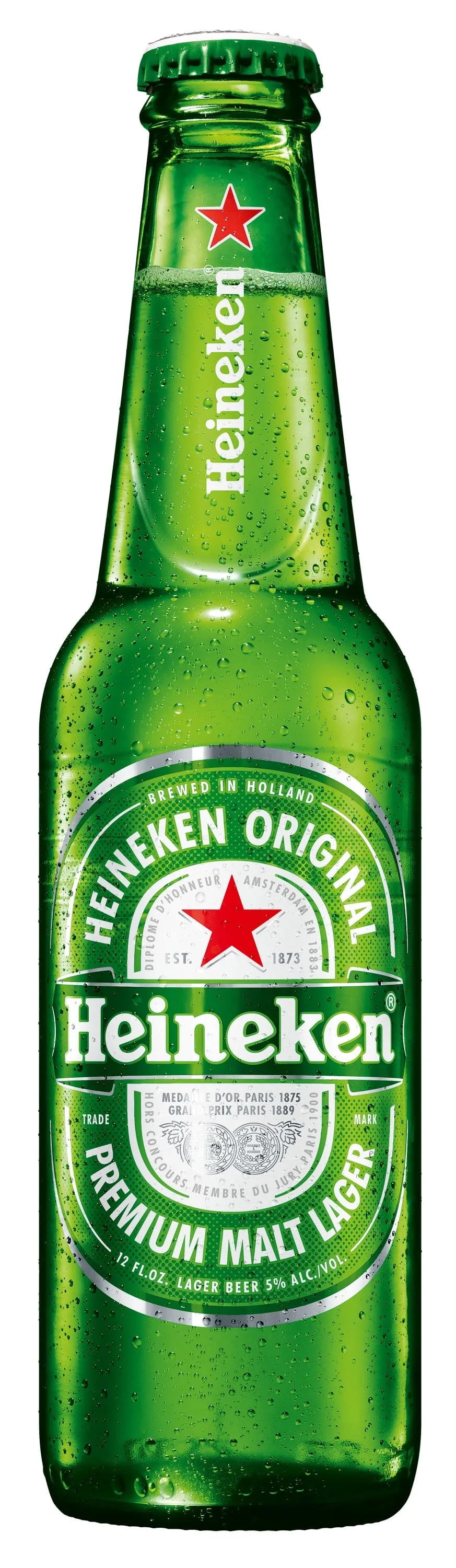 Heineken Original Lager Beer, 24 Pack, 12 fl oz Bottles, 5% Alcohol by Volume