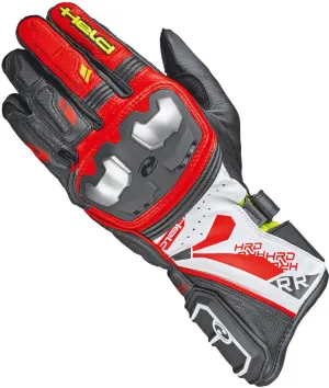 Held Akira RR motorcycle gloves, black/white/red