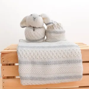 Helen Howe Newborn Baby Bunny Blanket Alpaca Set