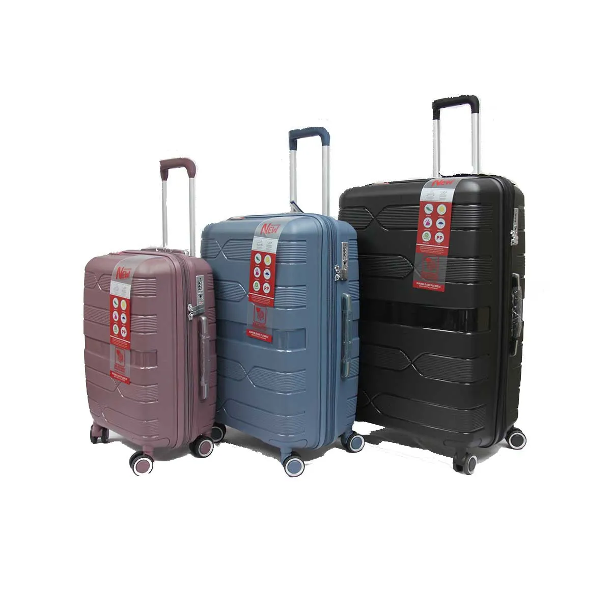 Helix Polypropylene Expandable Anti-theft Luggage with Spinner Wheels TSA Lock