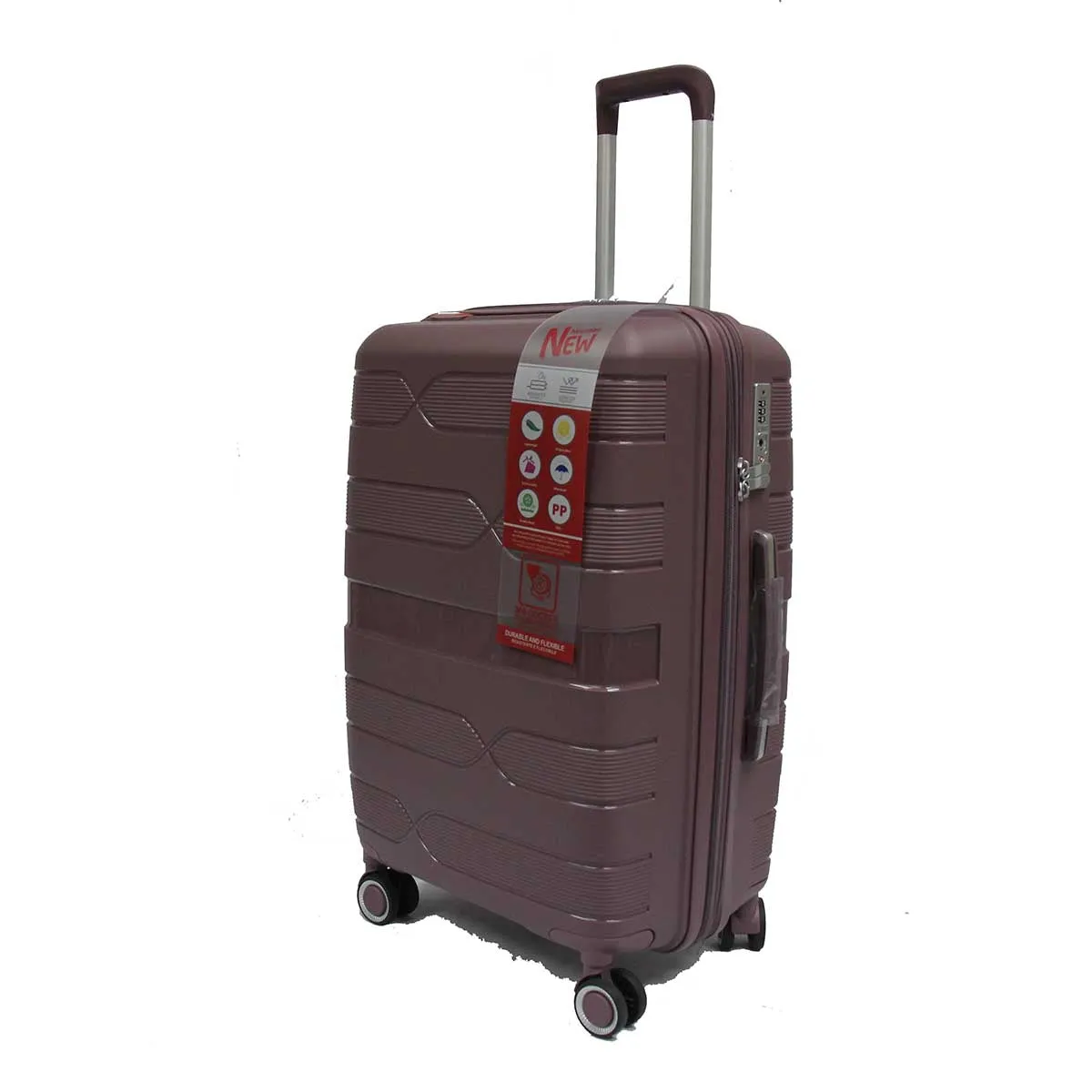 Helix Polypropylene Expandable Anti-theft Luggage with Spinner Wheels TSA Lock