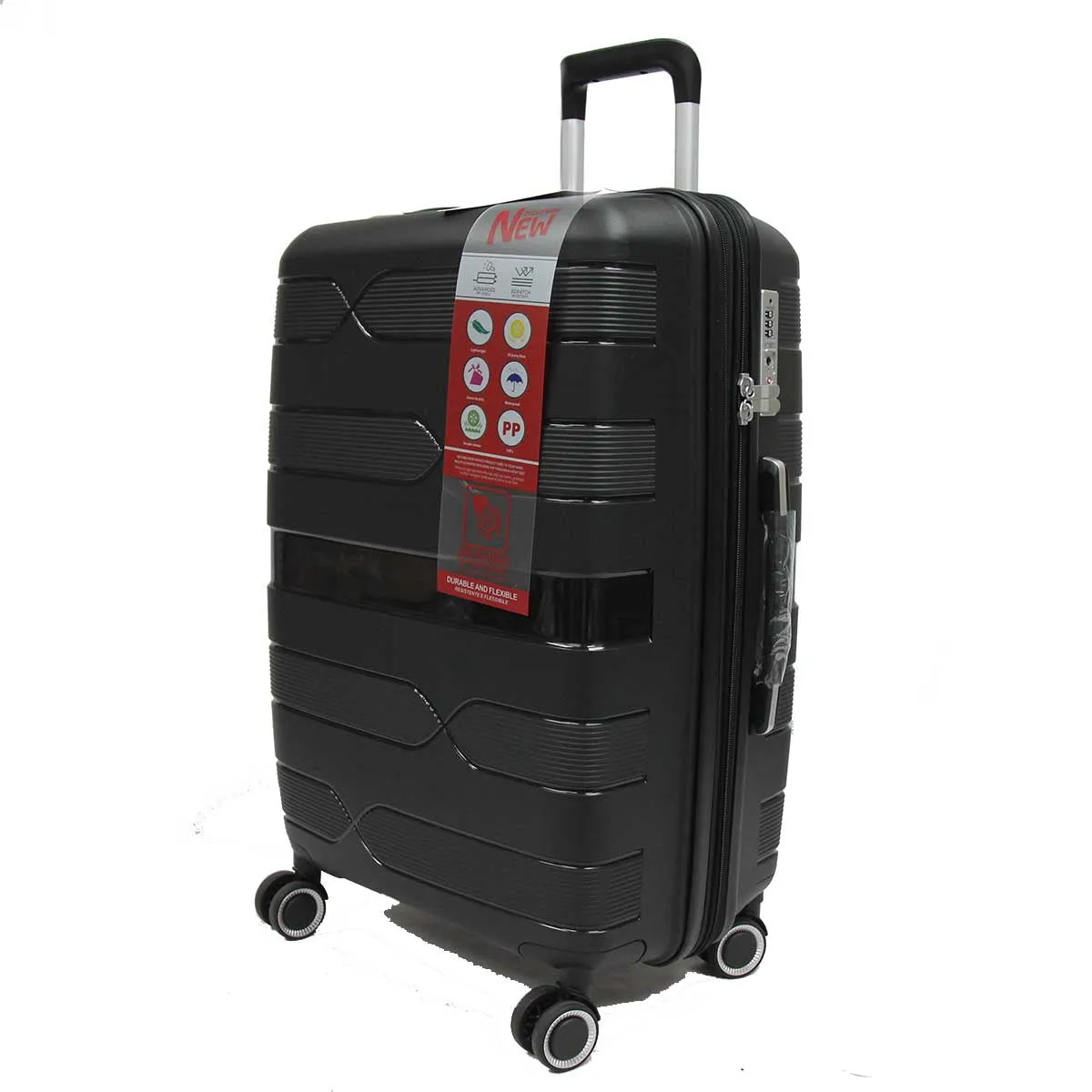 Helix Polypropylene Expandable Anti-theft Luggage with Spinner Wheels TSA Lock