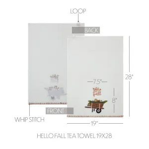 Hello Fall Tea Towel 19x28