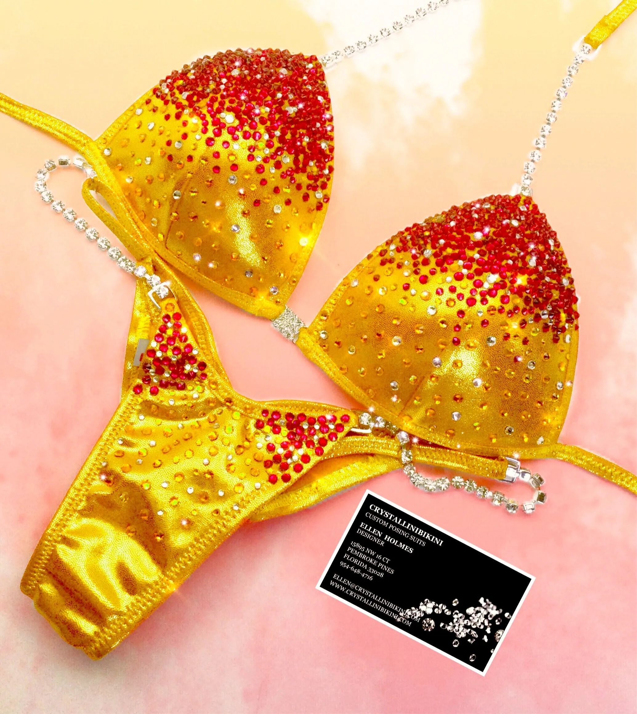 Hello Yellow  competition bikini