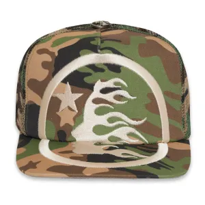 Hellstar Big Logo Camo Snapback Trucker Hat