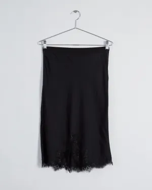 Helmut Lang 'lace slip skirt', black, 10