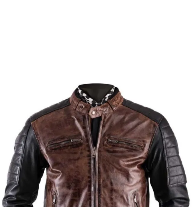 HELSTONS CRUISER RAG LEATHER JACKET