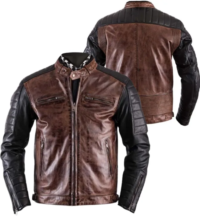 HELSTONS CRUISER RAG LEATHER JACKET