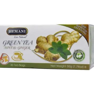 Hemani Green Tea Mint And Ginger