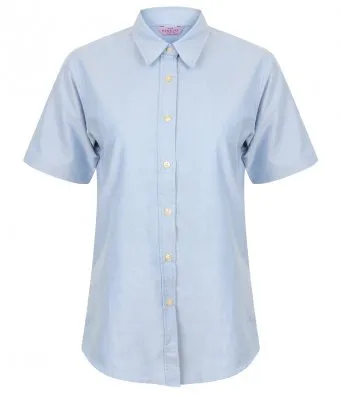 Henbury Ladies Short Sleeve Classic Oxford Shirt