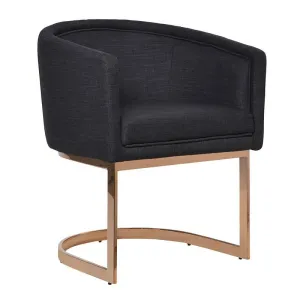 Hepburn Black & Rose Gold Dining Chair