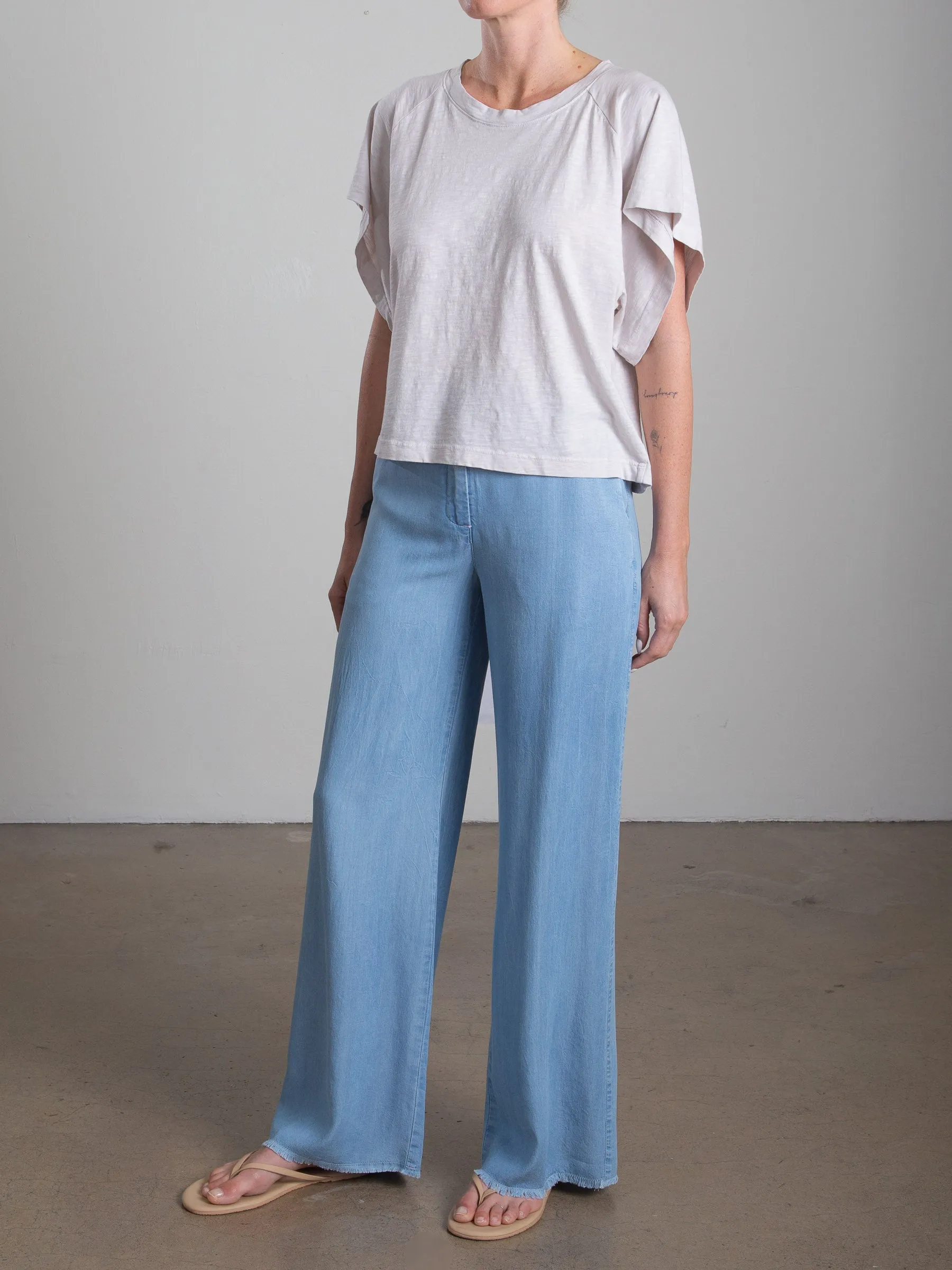 Hepburn Pant in Chambray - Light Wash