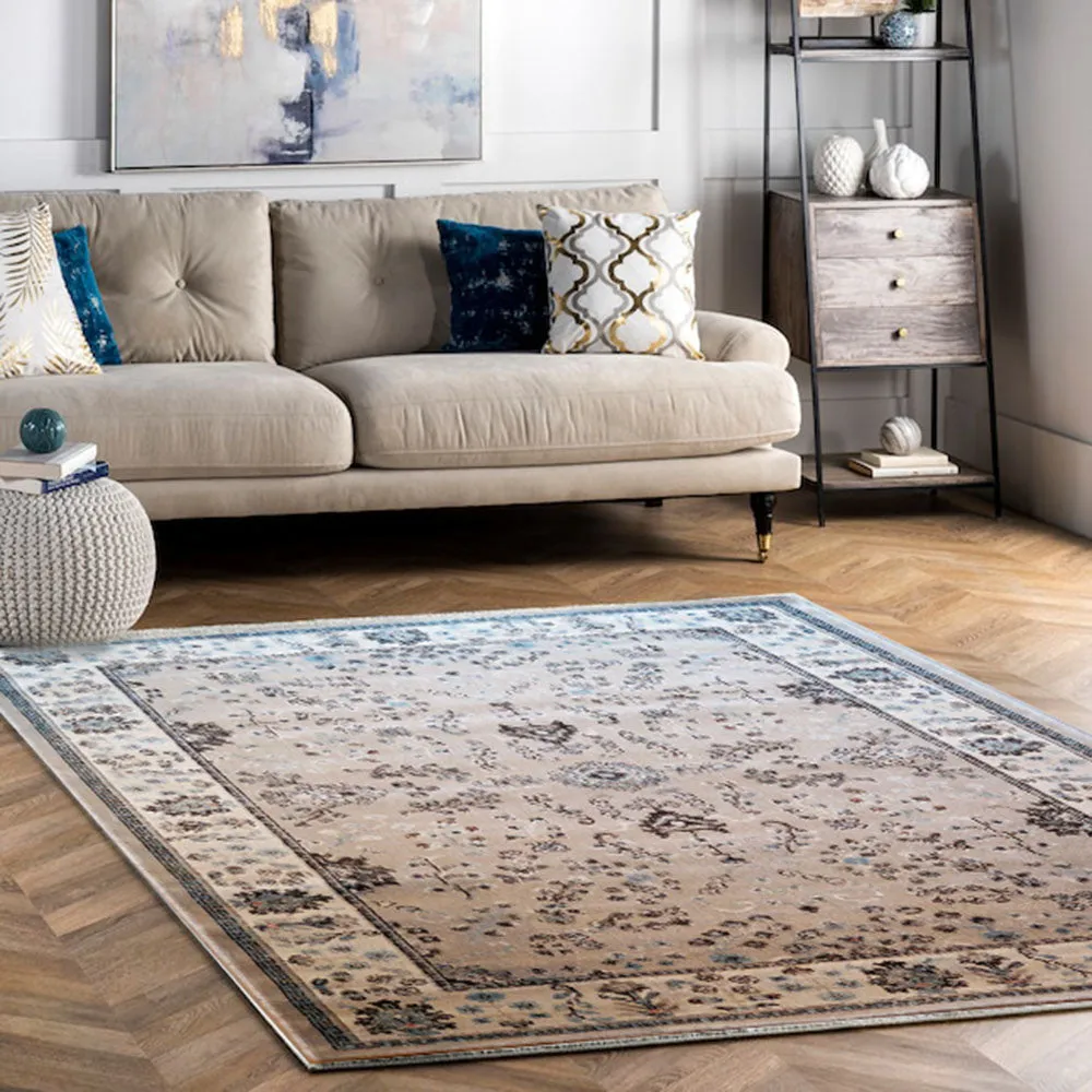 Herat Oriental Area Rug (Grey/Cream, 160 x 230 cm)