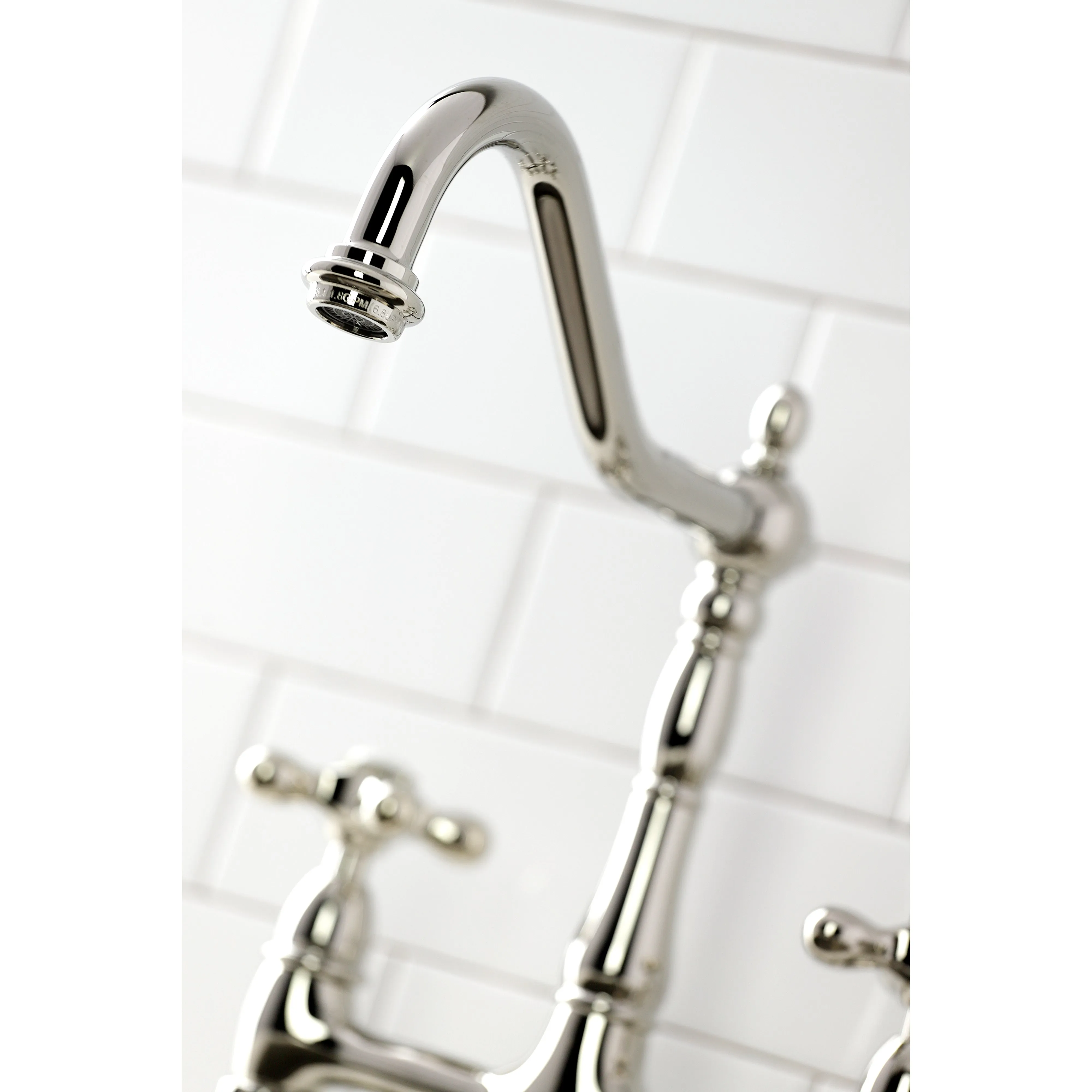 Heritage 8" Center Kitchen Bridge Faucet, 8.9" In Spout Reach