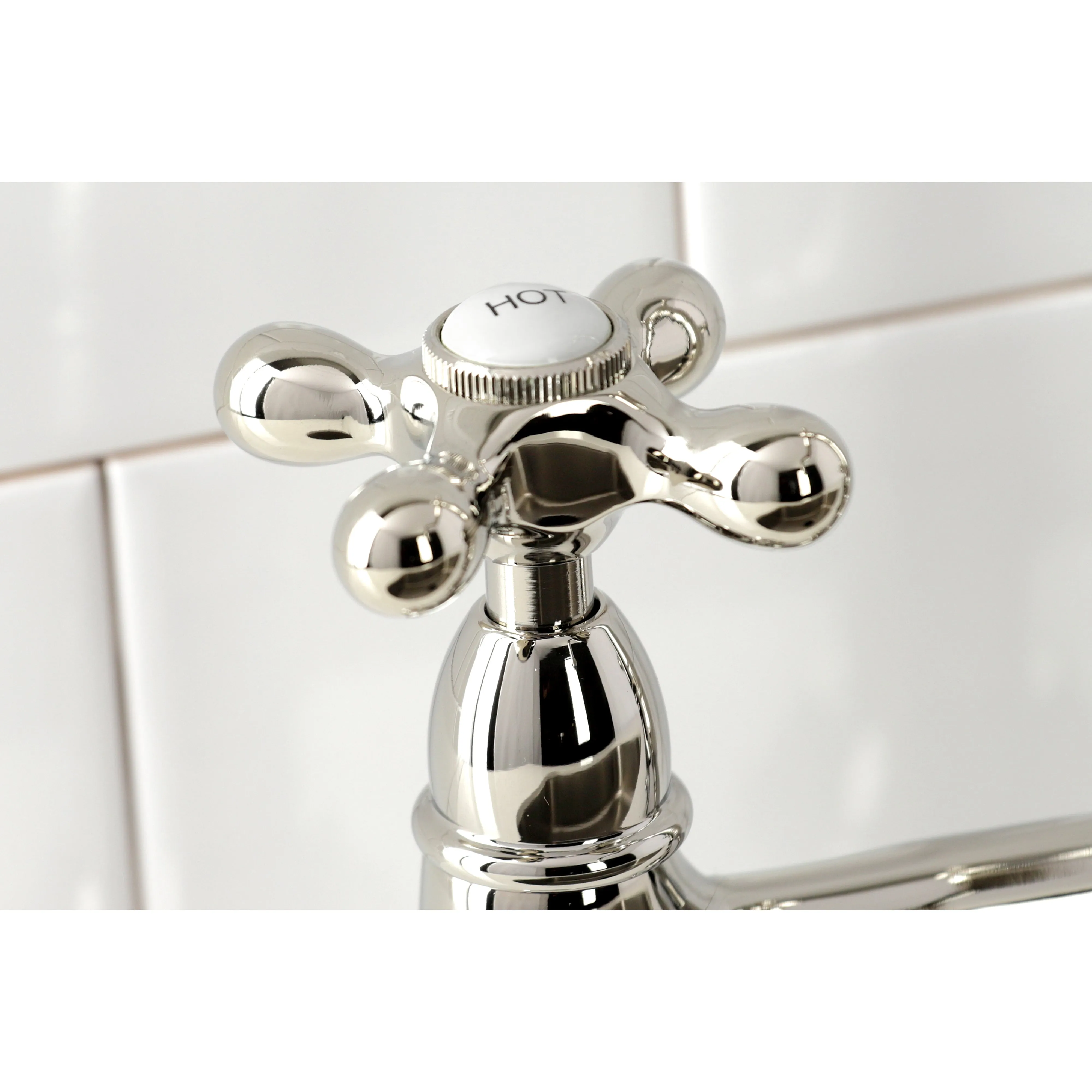 Heritage 8" Center Kitchen Bridge Faucet, 8.9" In Spout Reach