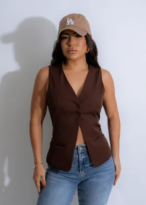 Heritage Chic Long Top Brown